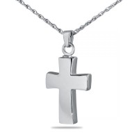 Pristine Cross Steel Keepsake Cremation Urn