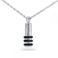 Cylinder Rings Keepsake Cremation Urn Stainless Steel