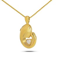 April Mothers Love w/ Clear Zirconia Gold Plated steel