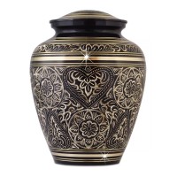 Embrace Ebony Engraved Brass Cremation Urn