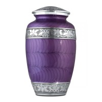 Shimmering Purple Aluminum Cremation Urn