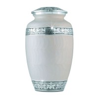 Shimmering Ivory Aluminum Cremation Urn