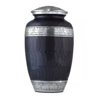 Shimmering Charcoal Aluminum Cremation Urn