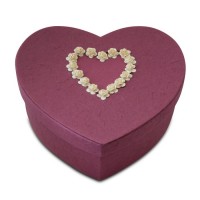 Burgundy Comfort Heart Paper Companion Cremation Urn