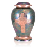 Gleaming Cross Brass Cremation Urn