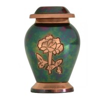 Gleaming Rose Brass Keepsake Cremation Urn