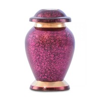 Purple Gleaming Brass Keepsake Cremation Urn