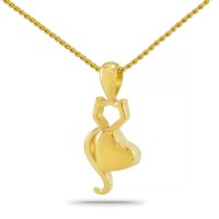 Kitty Love Gold Steel Keepsake Cremation Urn