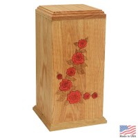 Blossom Embrace Oak Cremation Urn