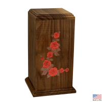 Blossom Embrace Walnut Cremation Urn