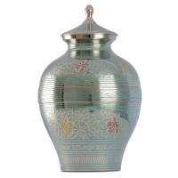 Celestial Butterflies Blue Cremation Urn