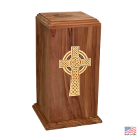 Celtic Cross Cedar Cremation Urn
