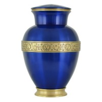 Creation Blue Brass Cremation Urn