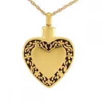 10K, 14K or 18K Gold - Loving Heart Solid Gold Keepsake Cremation Urn