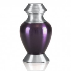 Modern Purple Brass Keepsake Cremation Urn