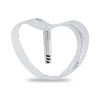 Glass Heart Silver Keepsake Cremation Urn