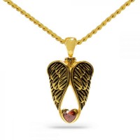 10K, 14K or 18K Gold - Solid Gold Winged Red Heart