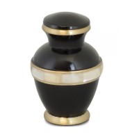 Black Mother of Pearl Keepsake Cremation Urn