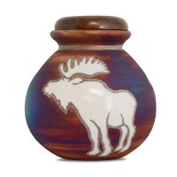 Moose Raku Cremation Urn