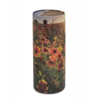 Flowers Cylinder Cremation Urn