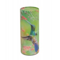 Humming Bird Cylinder Cremation Urn