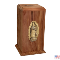 Lady of Guadalupe Cedar Wood Cremation Urn Lady of Guadalupe Cedar Wood Cremation Urn