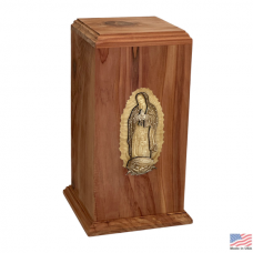 Lady of Guadalupe Cedar Wood Cremation Urn