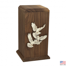 Serenity Doves Walnut Cremation Urn