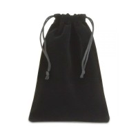 Black Velvet Bag for Adult Cremation Urn 11" x 16"