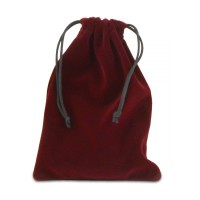Velvet Burgundy Bag Cremation Urn 5" x 7"