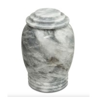 Vigil Gray Stone Cremation Urn - 220 Cubic Inches